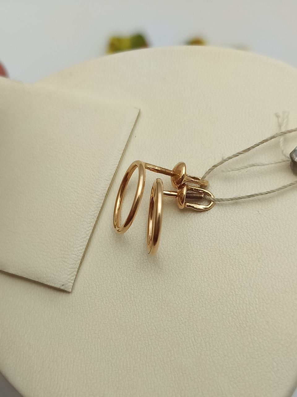 Золоті сережки пусети 585 проби - Зображення 2