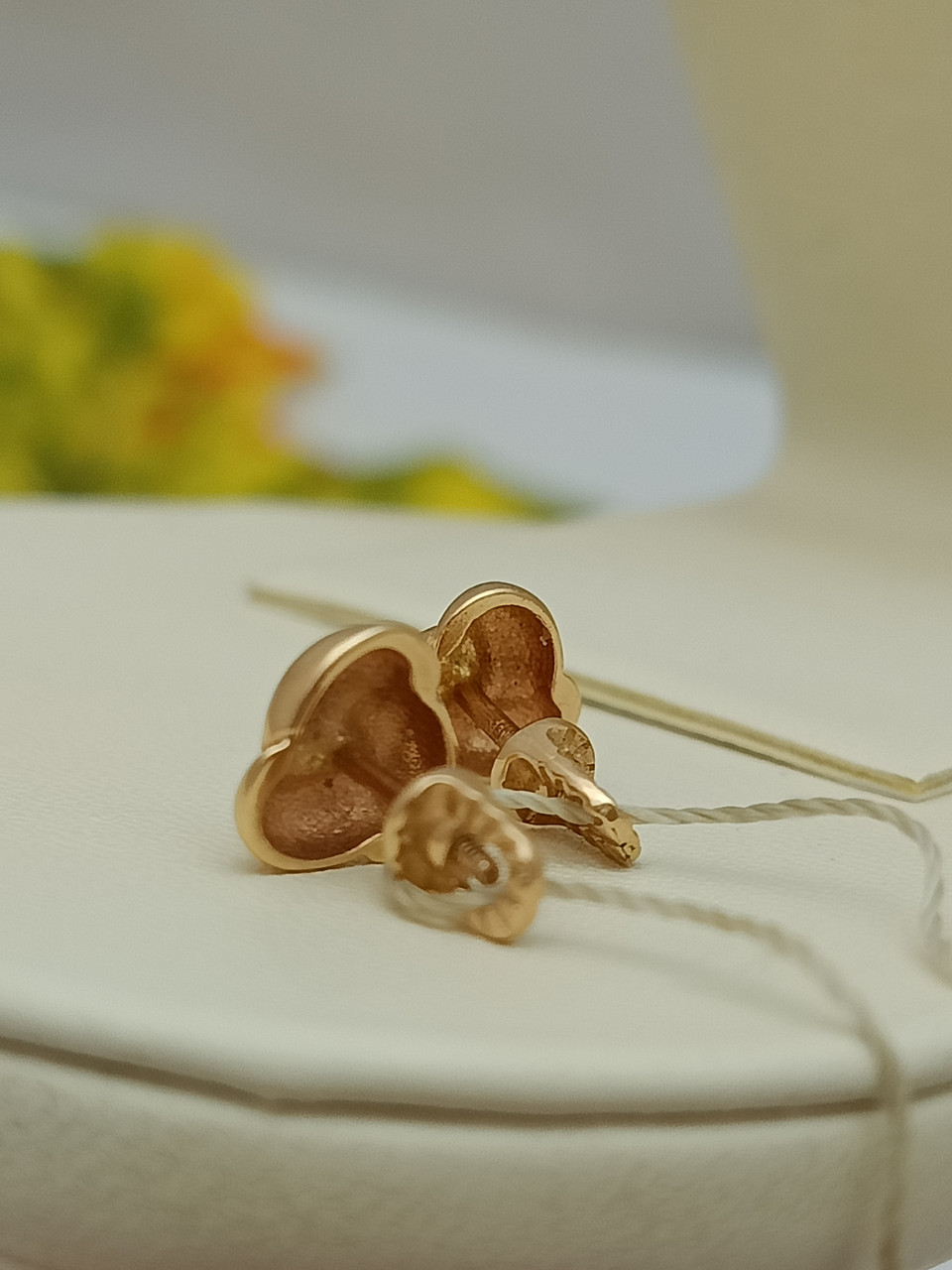 Золоті сережки пусети 585 проби - Зображення 2