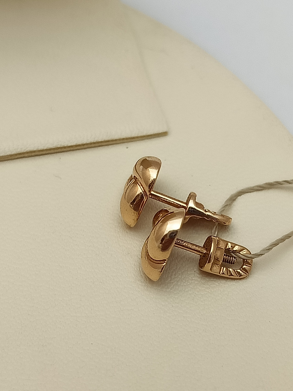 Золоті сережки пусети 585 проби - Зображення 3