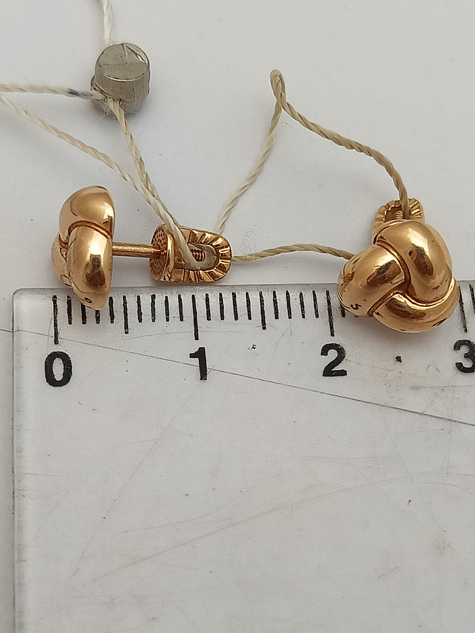 Золоті сережки пусети 585 проби - Зображення 4