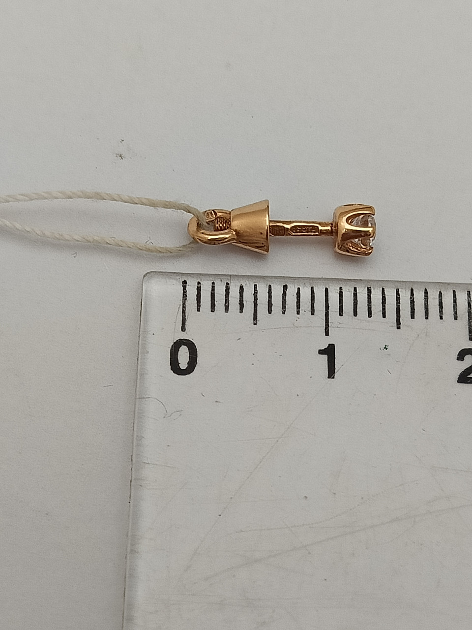 Золоті сережки пусети 585 проби - Зображення 3