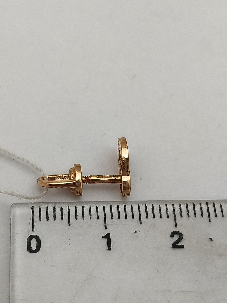 Золоті сережки пусети з цирконієм - Зображення 2